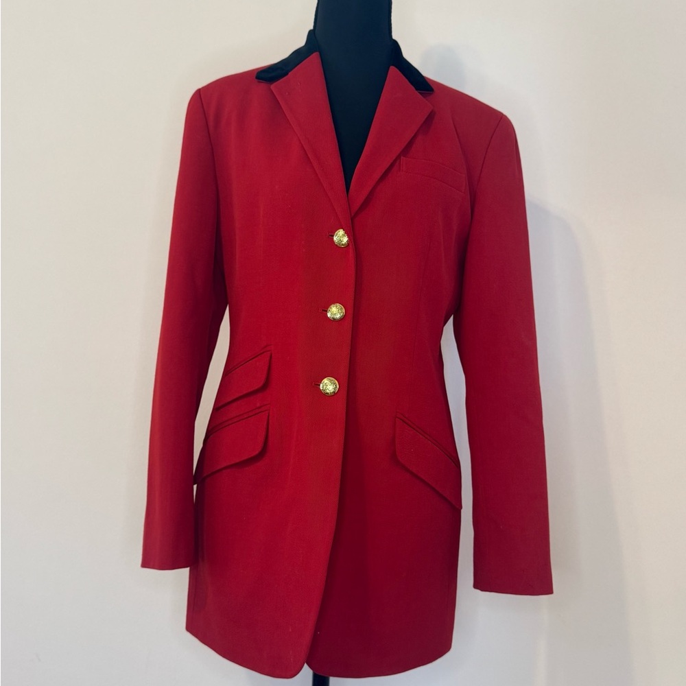 Ralph Lauren Red Blazer with Gold Buttons